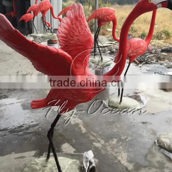 FO-FS08 Fiberglass Darden Decorative Flamingo Sculpture photo-3