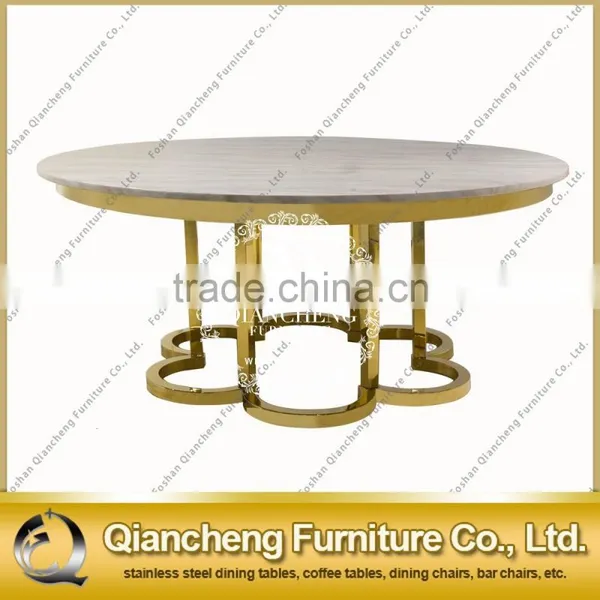 Popular Flower Design Gold Color Coffee Table photo-2