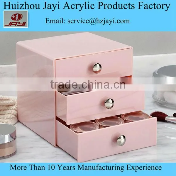 Plastic Cosmetic Stroage Boxes Clear Crystal Cube Makeup Boxes 2016 New Acrylic Large Makeup Organizer Wholesale JYSB-16506 photo-3