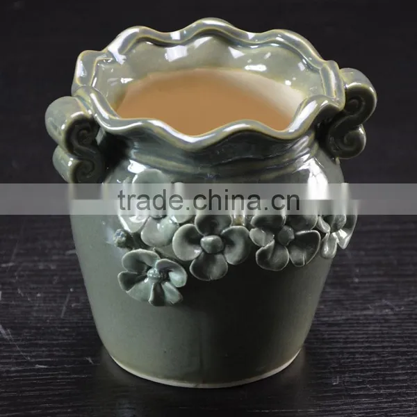 Factory Ceramic Handmade Flower Pot for Garden Plant Decoration photo-4