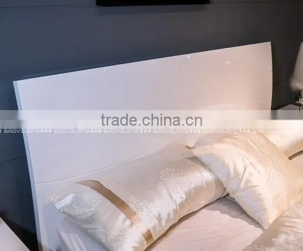 White Bedroom Furniture / Wood Double Bed / Latest Double Bed Designs B57 photo-3