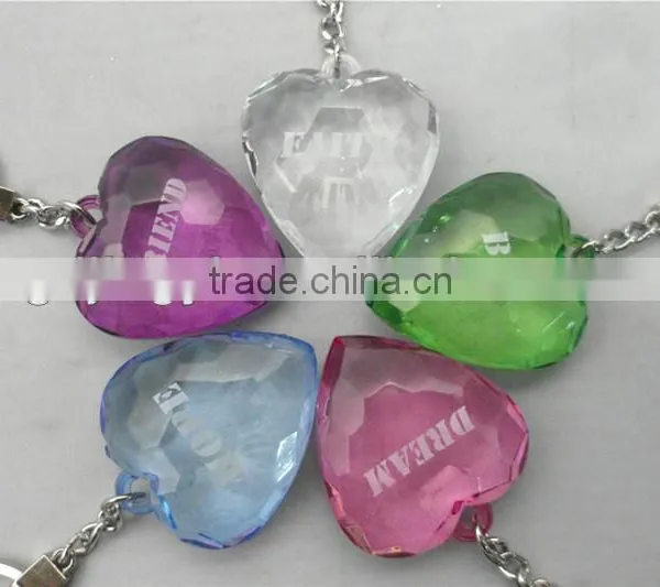 Valentine Gifts Acrylic Heart Key Rings Key Chain photo-5