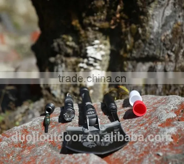 2016 New Multi-function Compact Emergency Gear With Shovel Knife Hoe and Flashlight photo-6