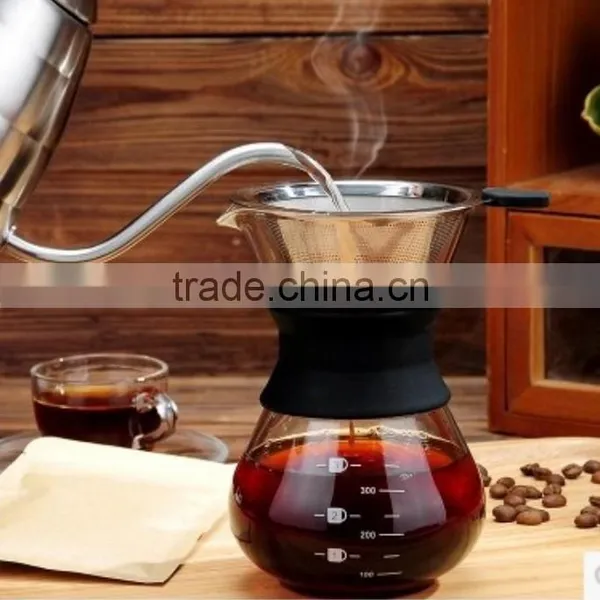 Popular Glass Drip Coffe Maker With Stainless Steel Filter Amazon Hot Borosilicate Glass Cold Brew Ice Coffee Maker photo-2
