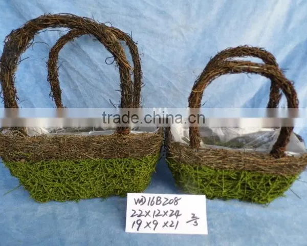 Decorative Moss and Sisal Flower Pot for Home and Garden photo-2