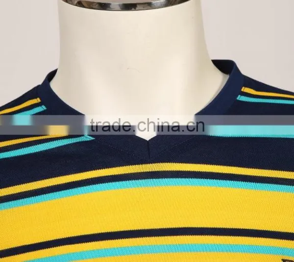 Men 's Factory Cheap Wholesa Flat Knit Stripe T-shirt photo-2