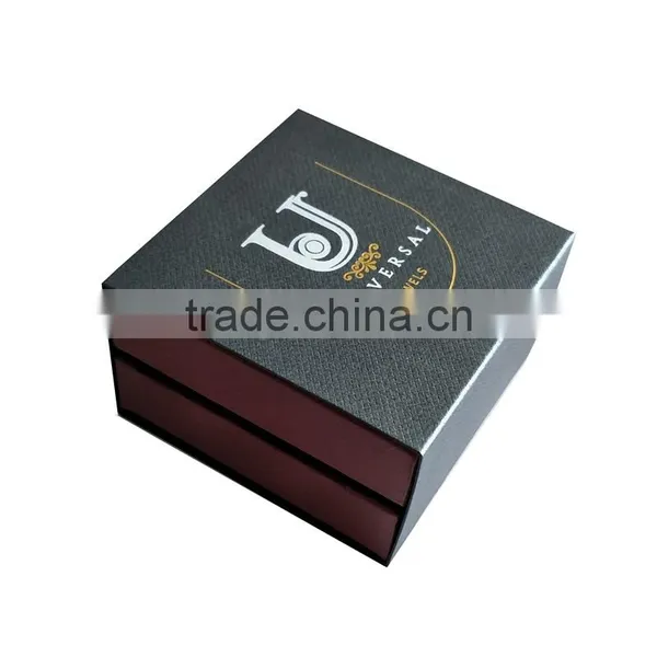 Hot Selling Custom Cardboard Velvet Jewelry Packaging Ring Box