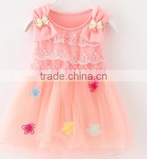 New 2016 Children Party Dress Baby Girl Party Dress Children Frocks Designs Wholesale Baby Dress photo-2