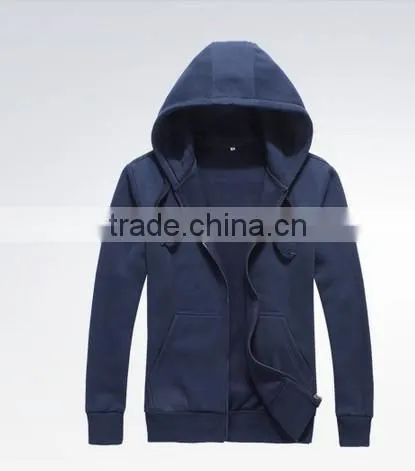 2017 Good Quality Professional Wholesale Custom Fleece Zipper Pocket Hoodies photo-4