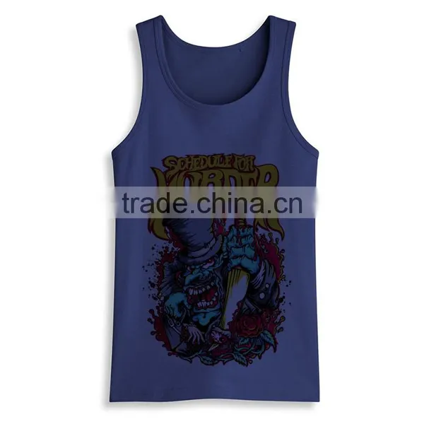 OEM ODM Fancy Design Bodybuilding Slim Fit Cotton Wholesale Gym Tank Top Men photo-6