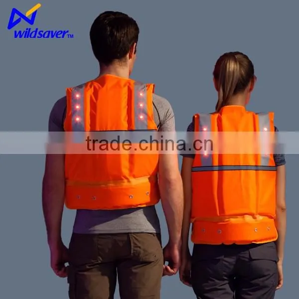 Kids LED Orange Life Preserver Lifejacket Inflatable Life Vest photo-2