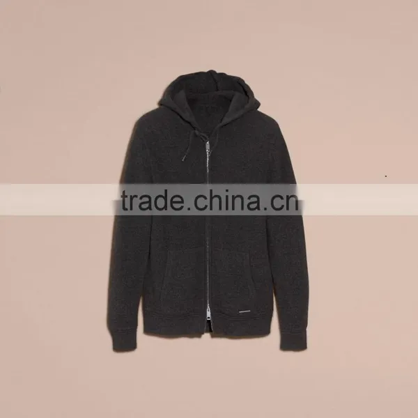 Men's Cashmere Wool Cardigan Sweater Hoodies Top photo-3