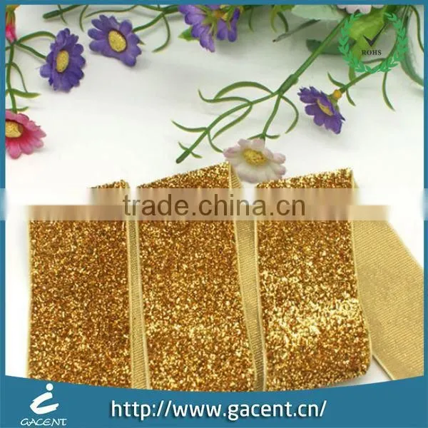 China Wholesale High Quality Metallic Glitter Ribbon For Christmas photo-2