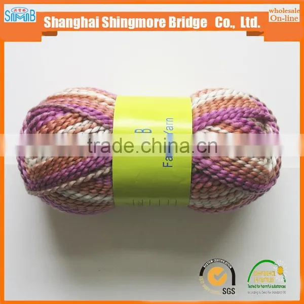 Shopping Knitting Yarns China Producer Cheapest Wholesale Oeko Tex Hand Knitting Scarf Yarn High Tenacity Polyester Ripple Yarn photo-5
