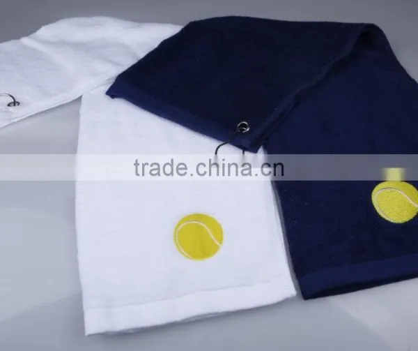100% Cotton Tri-fold Customized Embroidered Logo Golf Towels photo-2