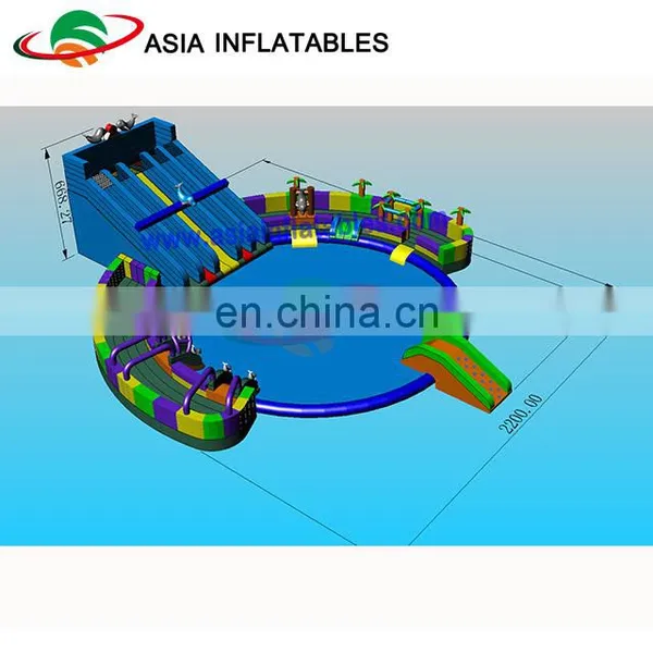 New Big Inflatable Pool Water Park , Water Playground Equipment Inflatable
