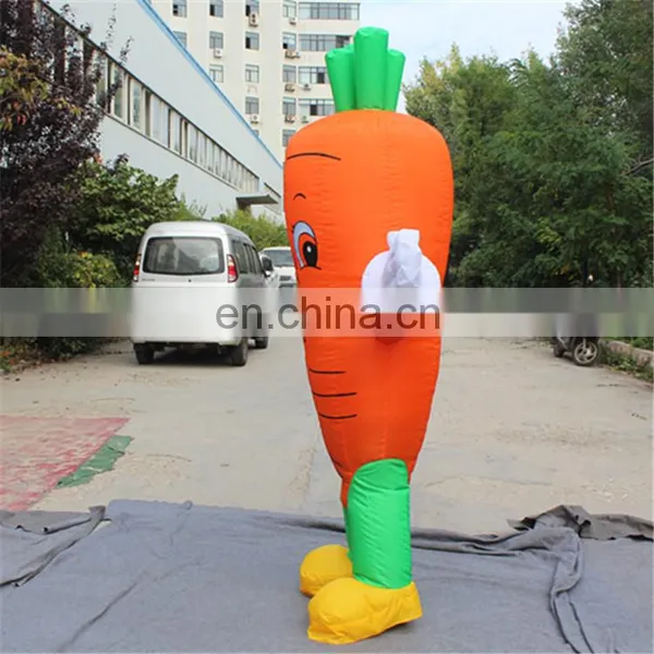 Vivid Giant Cartoon Walking Carrot Costume Inflatable for Decoration photo-2