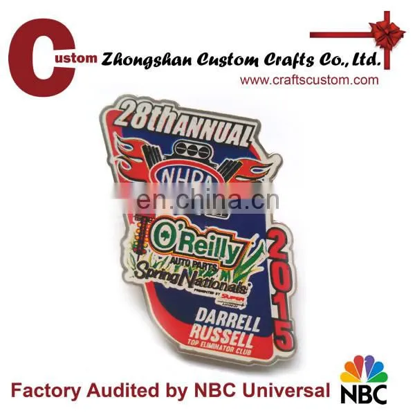 Custom Printed Logo Enamel Metal Hat Badge photo-4