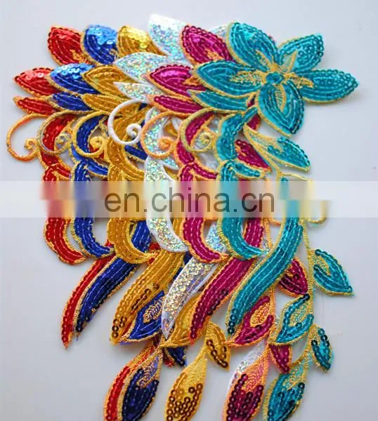2017 New Developing Fashion Colorful Embroidered Sequin Flower Patches Applique photo-5