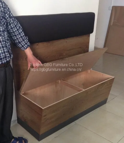 Laminate Restaurant Single Sided Booth With Storage photo-2