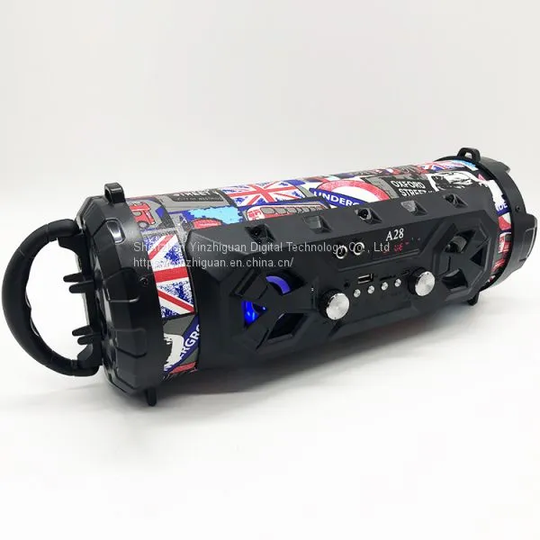 Ultra Bass 5 Inch Bazooka Style Surround Blue Tooth Wireless Powered Speaker With LED Lights photo-5