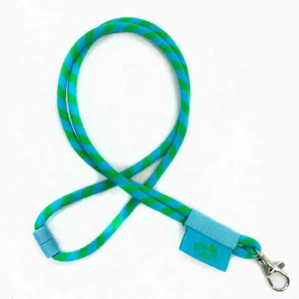High Quality Custom Woven Logo Round Cord Lanyard With Swivel J Hook, Rope Lanyard
