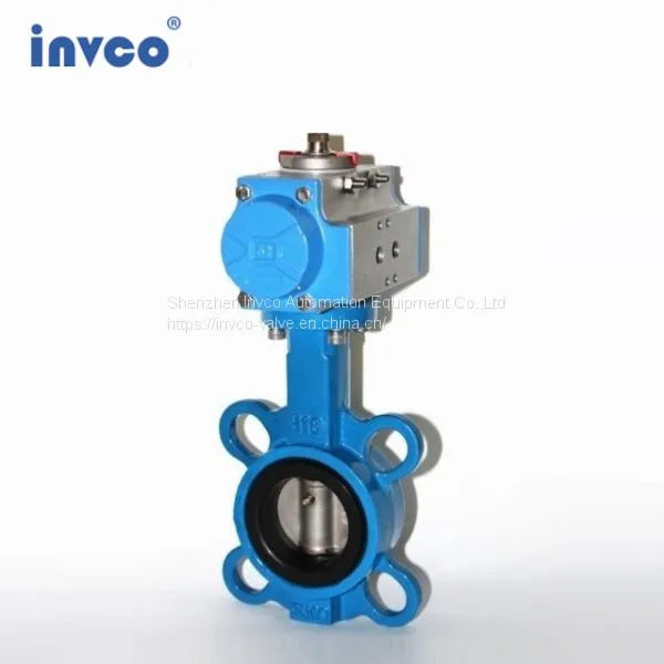 INVCO Pneumatic Butterfly Valve,wafer Butterfly Valve