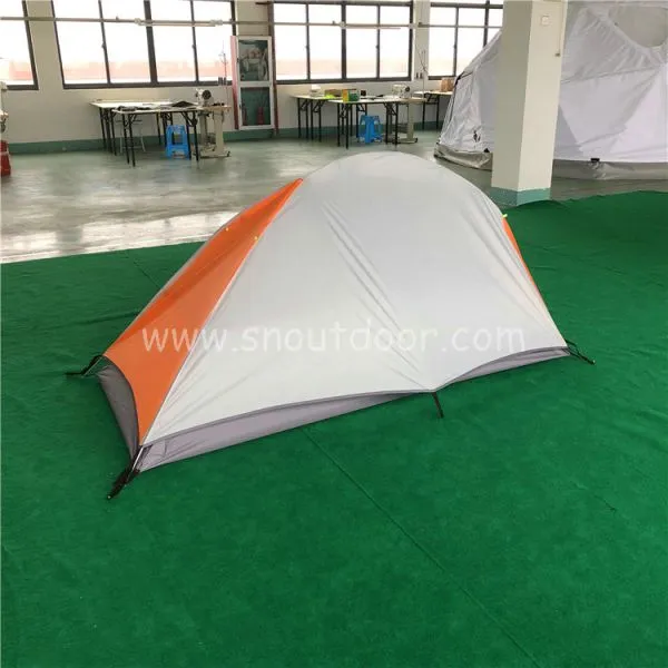 One Man Backpacking Tent Campinggear Double Layer Free Standing Tents photo-5