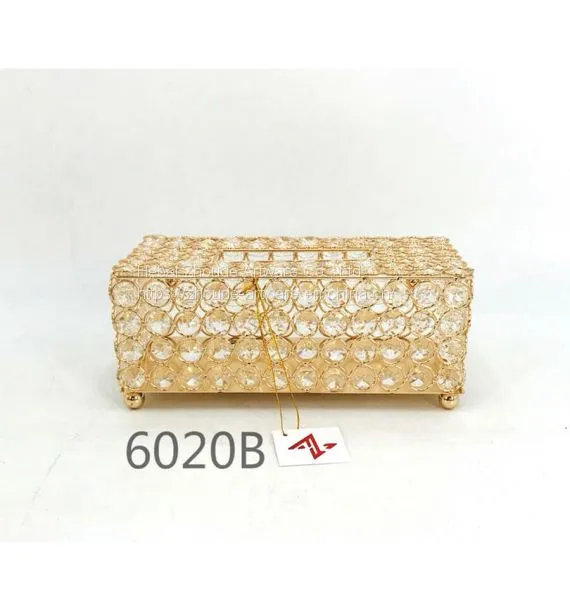 New Design Gold Metal Tissue Box for Home Decorations