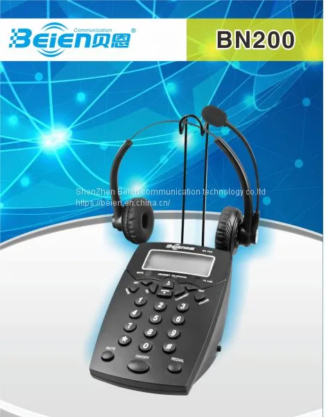 China BN200 business telephone + FC22 business telephone headset for call center