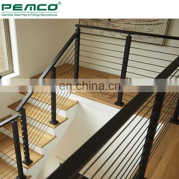 Modern Home Decorative Designs 304 316 Stainless Steel Balcony Designs Wire Cable Railing Post photo-3
