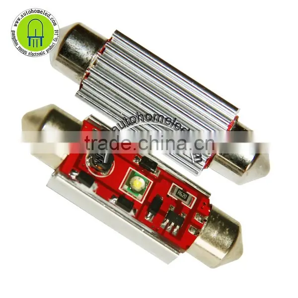White 36mm 39mm 41mm 1led Cree 5w Heatsink Canbus No Error Festoon With Heat Bar Car Reading Light,license Lamp photo-4