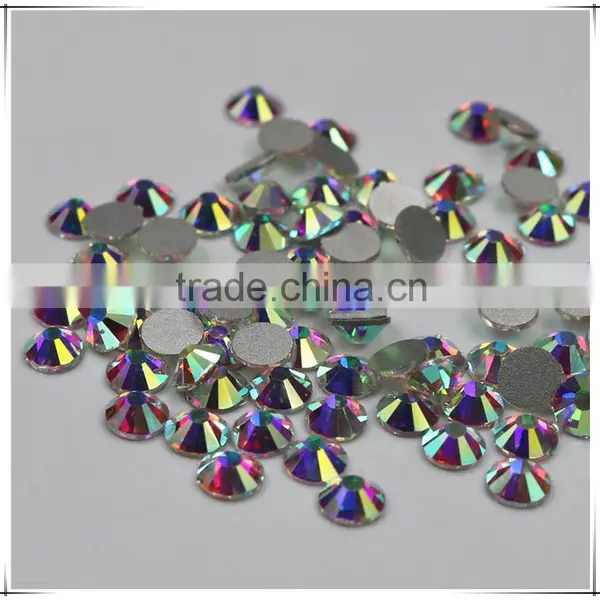 Top Quality Very Bright Nail Art Rhinestones Crystal AB Clour Silver Flatback Non Hot Fix Rhinestone for DIY Nails Decoration photo-4