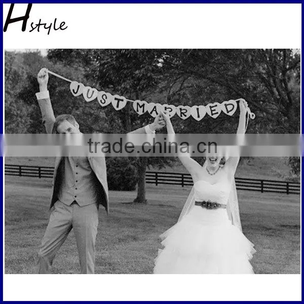 JUST MARRIED For Wedding Party Decoration Photo Booth Props Banners Supplies Bunting Garland Handmade Photocall PFB0001 photo-4