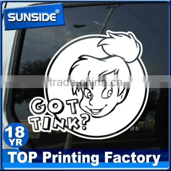 Wholesales Bumper Sticker Printing CMYK Adhesive Die Cut PVC Car Vinyl Sticker-qt