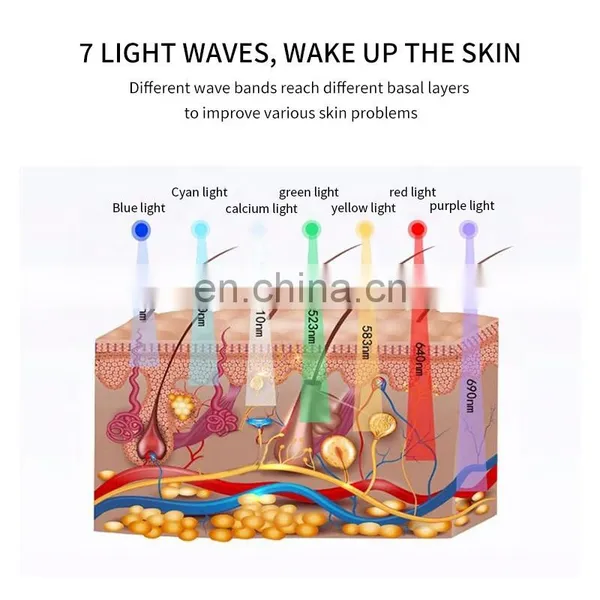 LED Light 7 Color Facial SPA Nano Photon Skin Rejuvenation Device PDT Therapy Hot Cold Spray Skin Care Beauty Instrument photo-5