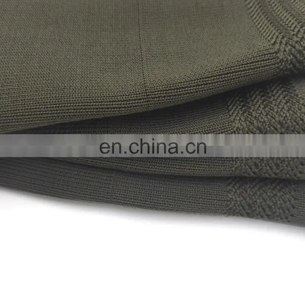 Top Standard Garment Accessories Polyester Knit Rib Customized Jacquard Rib Knitted photo-2