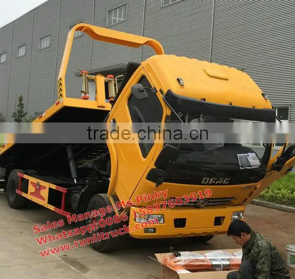 Cheap Price DFAC Towing Truck With Crane Platform 4Tons Wrecker Tow Trucks Hot Sales photo-4
