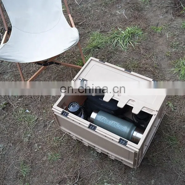 60L Large Capacity Camping Folding Box Multi-function Storage Container Plastic Storage Box Food Container photo-2