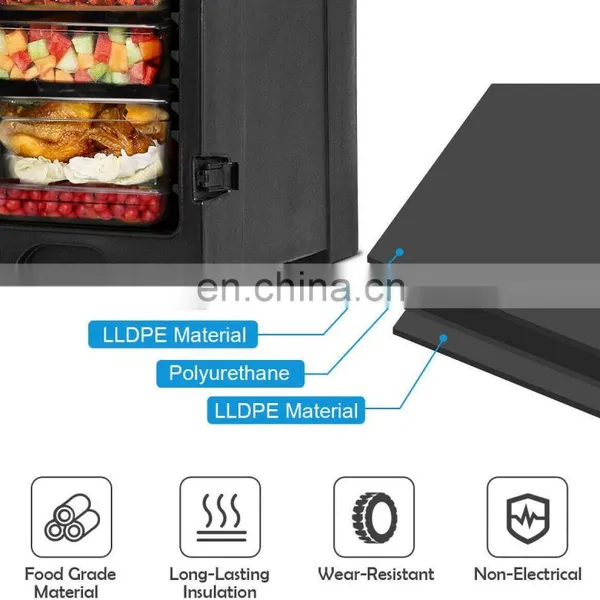 Loading Insulated Food Pan Carrier Full-size Pan Food-grade LL DPE Material Portable Food Warmer With Fastener Polyurethane Foam photo-4