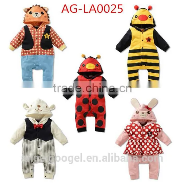 Cute Animal Clothes Baby Elephant Bee Rabbit Ladybug Rompers Baby AG-LA0025