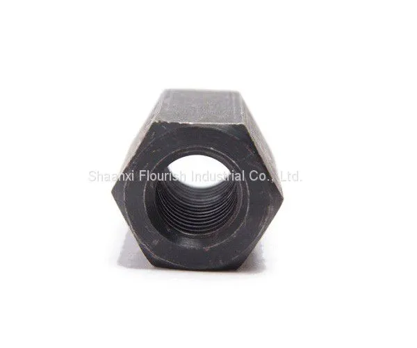 Black Zinc Plated Hexagon Lock Nut , Carbon Steel Hexagon Coupling Nuts photo-2