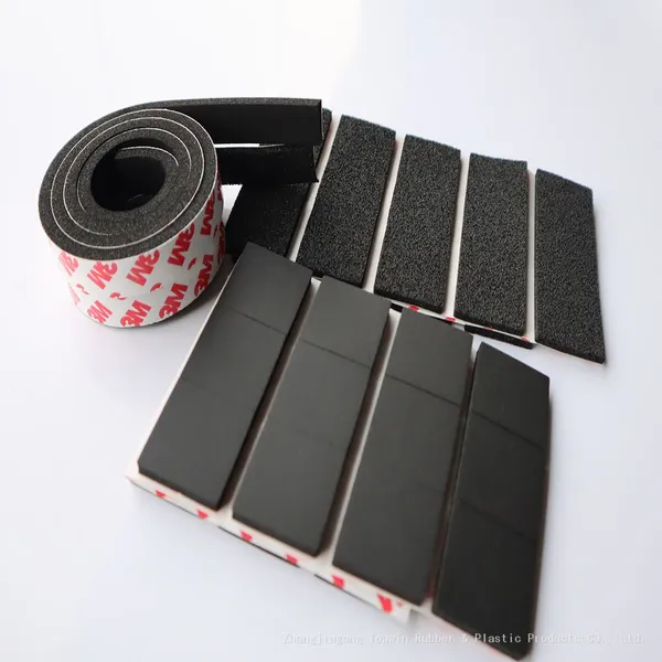 Black Neoprene Nitrile Sponge Insulation Sheet Roll Materials Self Adhesive PE PU Eva Foam Rubber Door Seal Strip