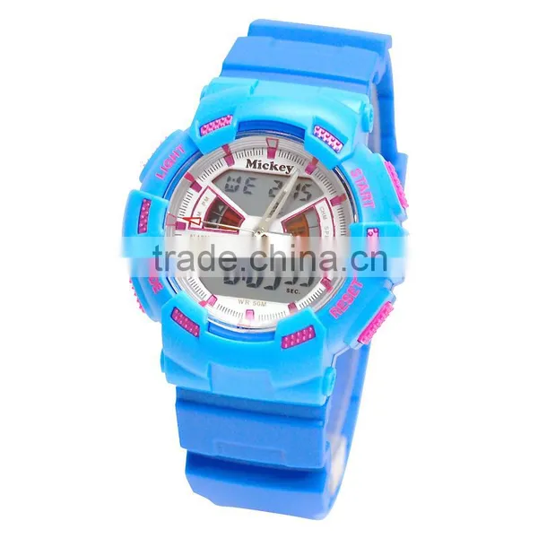 Disney Kids Analog Digital Watches Mickey Minnie Mouse Waterproof Watch