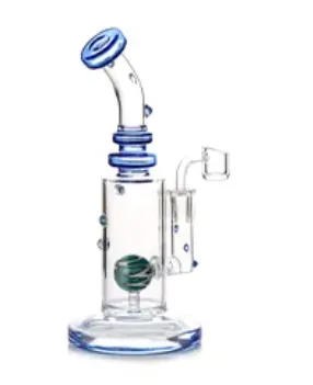 Vibrant Colorful Backwater Glass Smoking Pipe Hookah and Lamb Lighting photo-3