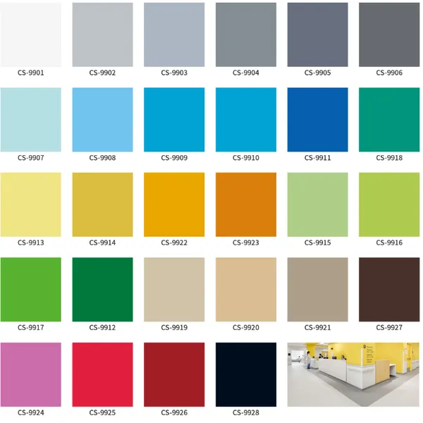 Wallgard and Mural Suitable 1mm and 1.5mm Thickness PVC Homogeneous Flooring Commercial and Residential Flooring