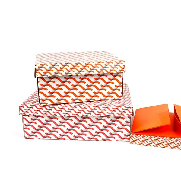 High Quality Luxury Strong Custom Orange Shoes Packaging Box With Your Logo for Shoes photo-4