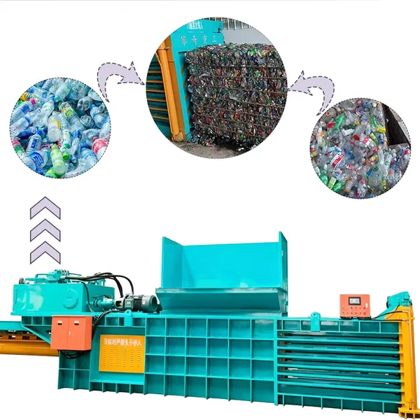 160T Horizontal Hydraulic Waste Paper Baler Textile Waste Baler for Recycling Centers photo-1