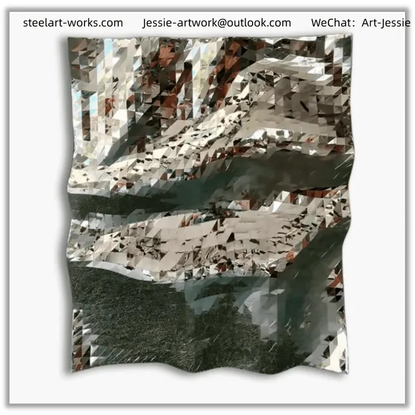 Business Center DecorationWall Mounting StructureCustom Metal Lobby Art photo-5