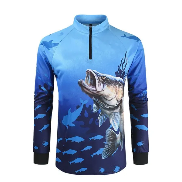 Custom Logo Upf50 Fishing Shirt Sun Protection Quick Dry Elastic Long Sleeve Polo Fishing Shirts for Outdoor Fishing photo-2